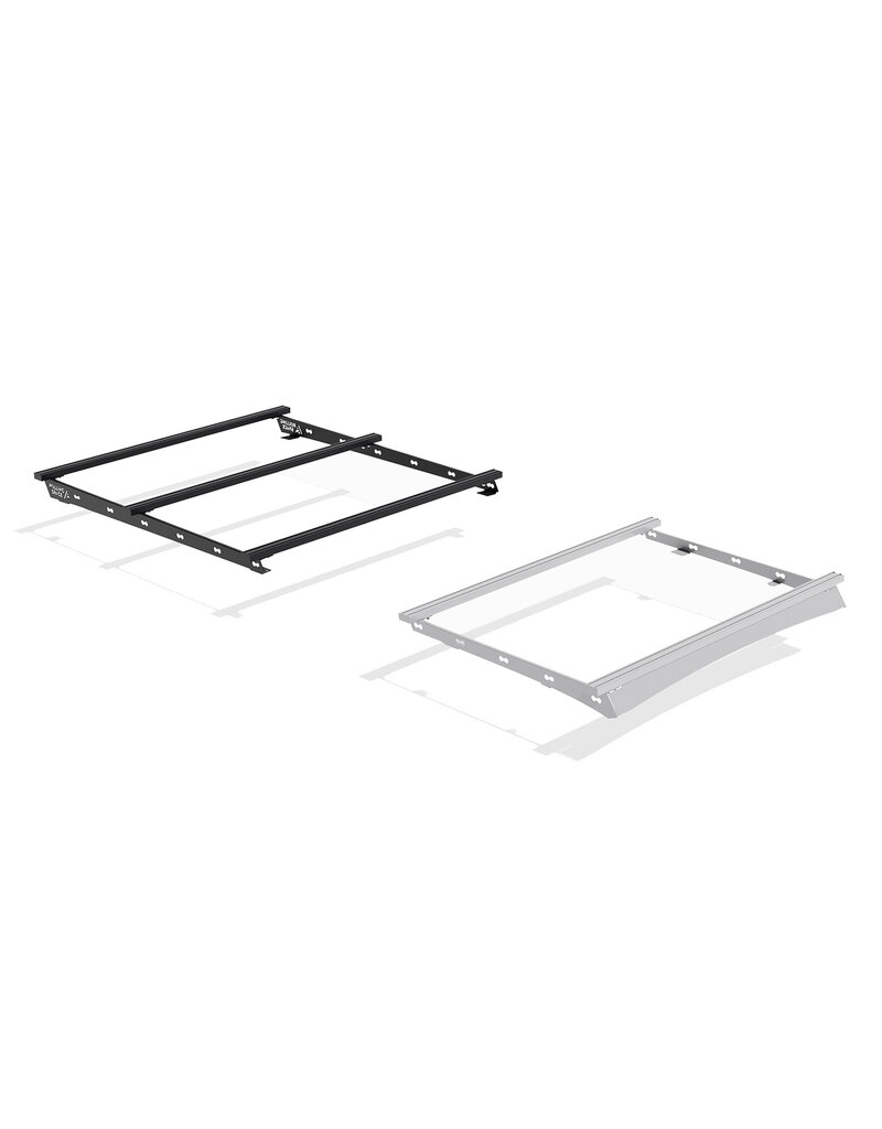 1/2 Basic Space Rack – modulares universelles Dachträgersystem für Ford Transit/Tourneo Custom (V710/NRN/NXN) & VW Transporter T7 (MSN) mit langem Radstand