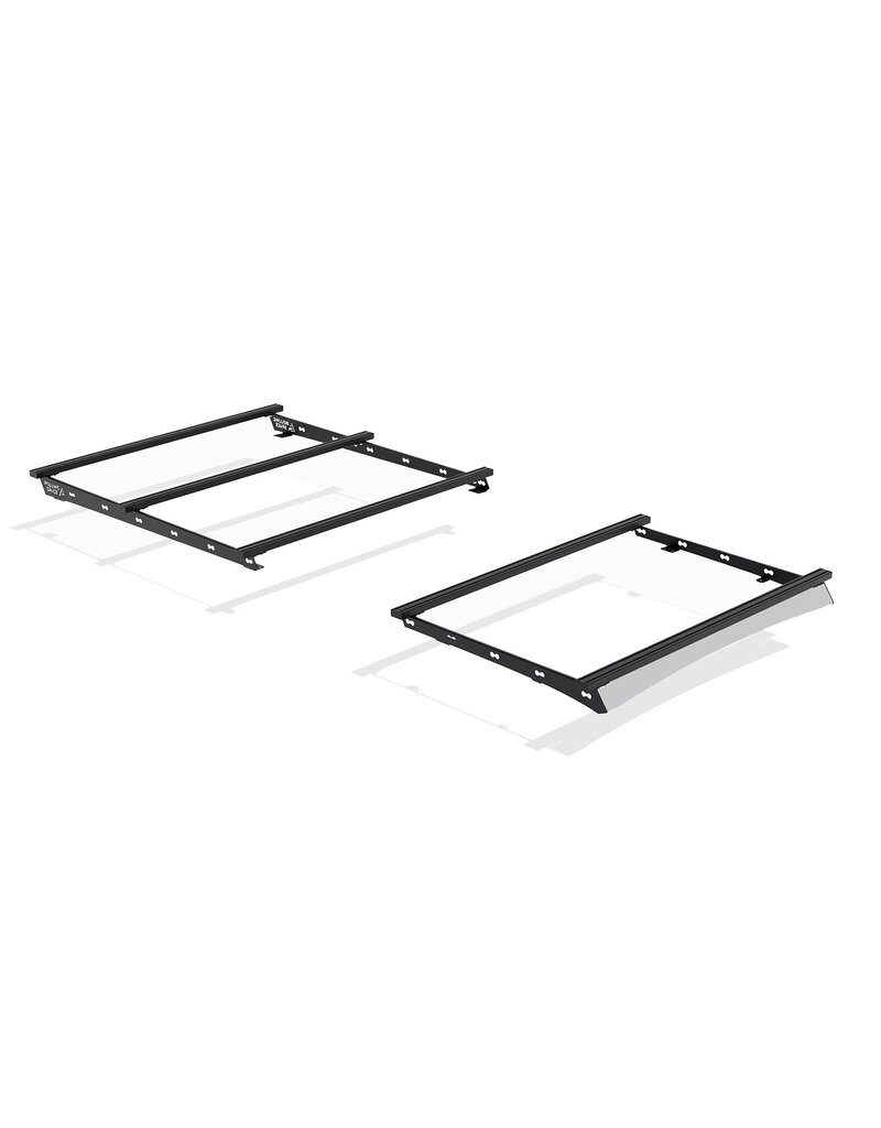 Basic Space Rack lang – modulares universelles Dachträgersystem für Ford Transit/Tourneo Custom (V710/NRN/NXN) & VW Transporter T7 (MSN) mit langem Radstand