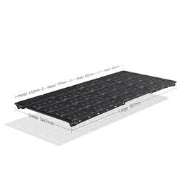 Space Rack PRO long – le système de galerie de toit modulaire universel pour Ford Transit/Tourneo Custom type V710/NRN/NXN et VW Transporter T7 type MSN à empattement long