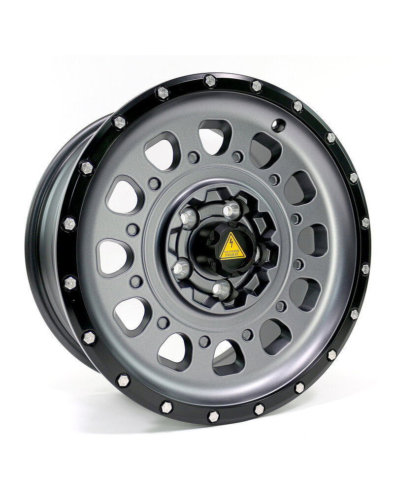 TWIN-MONOTUBE-PROJEKT-AT3-HD, 8,5x18'' HEAVY DUTY Jante alu dur en STONE spécialement pour VW Crafter 2 (SY) + MAN TGE 