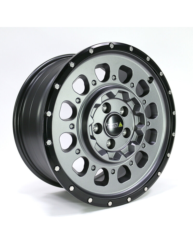 TWIN-MONOTUBE-PROJEKT-AT3-HD, 8,5x18’’ HEAVY DUTY SCHWERLAST ALUFELGE IN STONE speziell für VW Crafter 2 (SY) + MAN TGE 