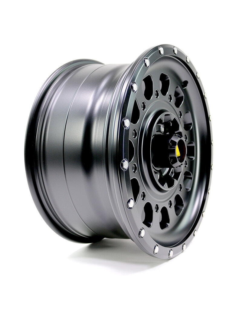 TWIN-MONOTUBE-PROJEKT-AT3-HD, 8,5x18'' HEAVY DUTY ALUMINUM WHEEL IN SILK MATT BLACK, specially for VW Crafter 2 (SY) + MAN TGE 