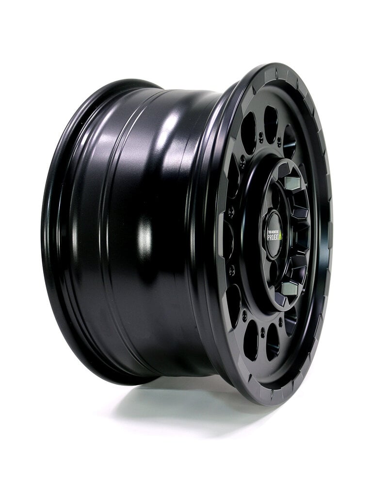 TWIN-MONOTUBE-PROJECT-AT3-HD-MONOBLOC 8.5x18 INCH IN SILK MATT BLACK HEAVY-DUTY ALUMINUM RIM SPECIALLY DESIGNED FOR VW Crafter /MAN TGE (SY) 8Jx18H2, ET57 , 5x120/ 65,1 mm