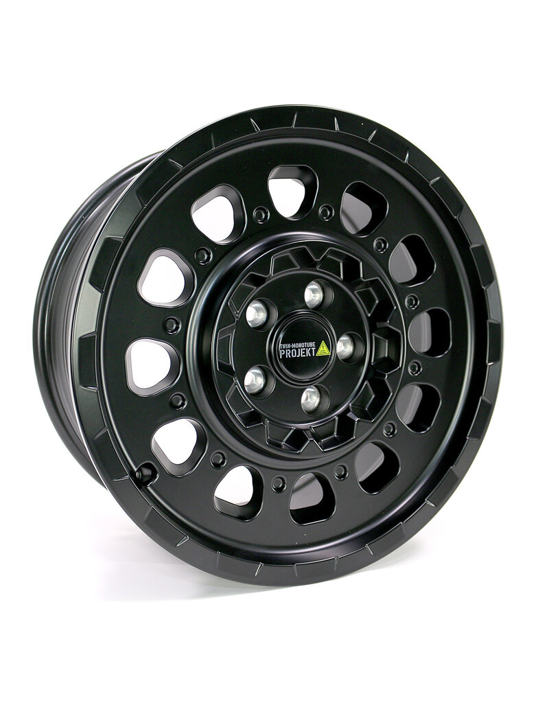 TWIN-MONOTUBE-PROJECT-AT3-HD-MONOBLOC 8,5x18 POUCES EN NOIR MAT Jante en aluminium HEAVY-DUTY spécialement conçue pour Mercedes Sprinter 906/907/910 8Jx18H2, ET47 , 6x130/ 84,1 mm