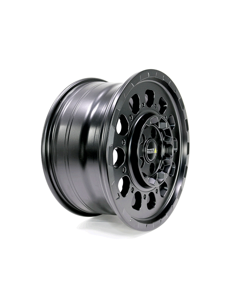 TWIN-MONOTUBE-PROJECT-AT3-HD-MONOBLOC 8.5x18 INCH IN SILK MATT BLACK HEAVY-DUTY ALUMINUM RIM specially designed for Fiat Ducato 3 MAXI version (250) + Peugeot Boxer + Citroen Jumper, 8.5Jx18H2, ET 57, 5x130 CB 78.1 mm