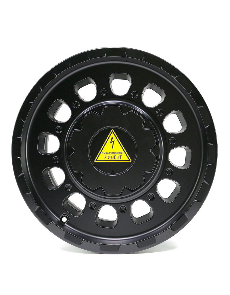 TWIN-MONOTUBE-PROJEKT-AT3-HD-MONOBLOC 8,5x18 ZOLL IN SEIDENMATT-SCHWARZ HEAVY-DUTY SCHWERLAST Aluminiumfelge speziell für Ford Tourneo Custom / Transit / Nugget V710 (NRN/NXN) und VW Transporter 2025+, 8,5Jx18H2, ET 50, 6x120 , NBL 74,55 mm