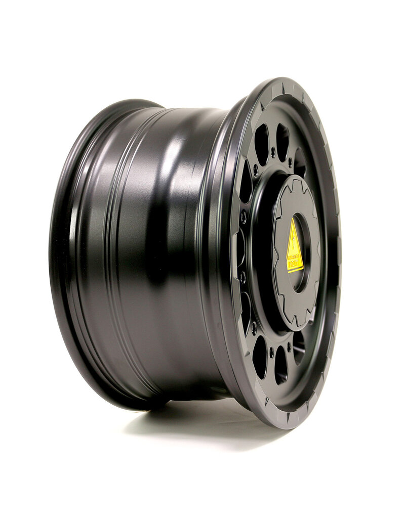 TWIN-MONOTUBE-PROJECT-AT3-HD-MONOBLOC 8.5x18 INCH IN SILK MATT BLACK HEAVY-DUTY ALUMINUM RIM specially designed for Ford Tourneo Custom / Transit / Nugget V710 (NRN/NXN) and VW Transporter 2025+, 8.5Jx18H2, ET 50, 6x120, CB 74.55 mm