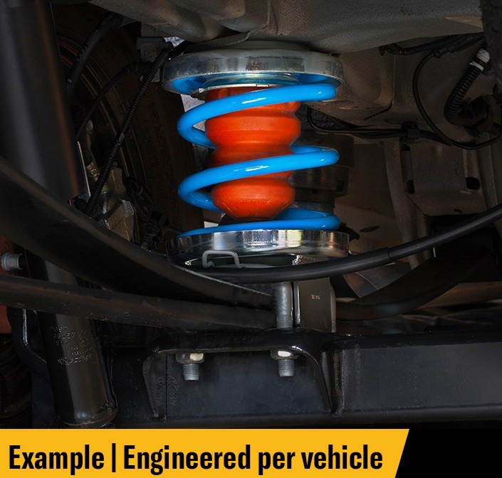 Paire de ressorts supplémentaires extra HD (heavy duty=+750 kg) pour l'essieu arrière pour Fiat Ducato, Citroën Jumper, Peugeot Boxer modèle 250/290 à partir de 07/2006 ainsi que facelift à partir de 05/2014