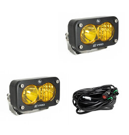 S2 Pro Schwarze LED-Zusatzscheinwerfer (Paar) – Universell, von BAJA DESIGNS