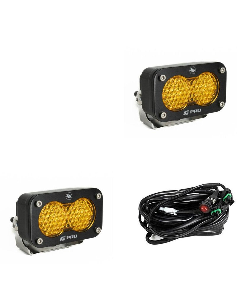 Paire de projecteurs LED auxiliaires S2 Pro noir – Universel, de BAJA DESIGNS