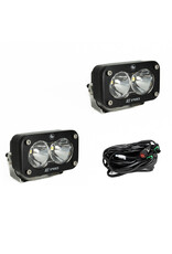 S2 Pro Black LED Auxiliary Light Pod Pair – Universal, by BAJA DESIGNS