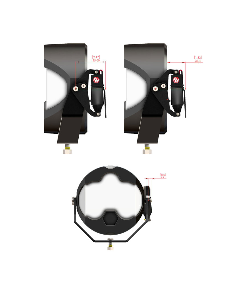 Reflex Light Actuator Kit – LP4/LP6/LP9/XL-M Housing - Universal by Baja Designs
