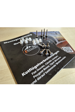 Befestigungsmaterial für eine Achse aus Edelstahl