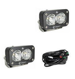 S2 Sport Black LED Auxiliary Light Pod Pair – Universal, by BAJA DESIGNS