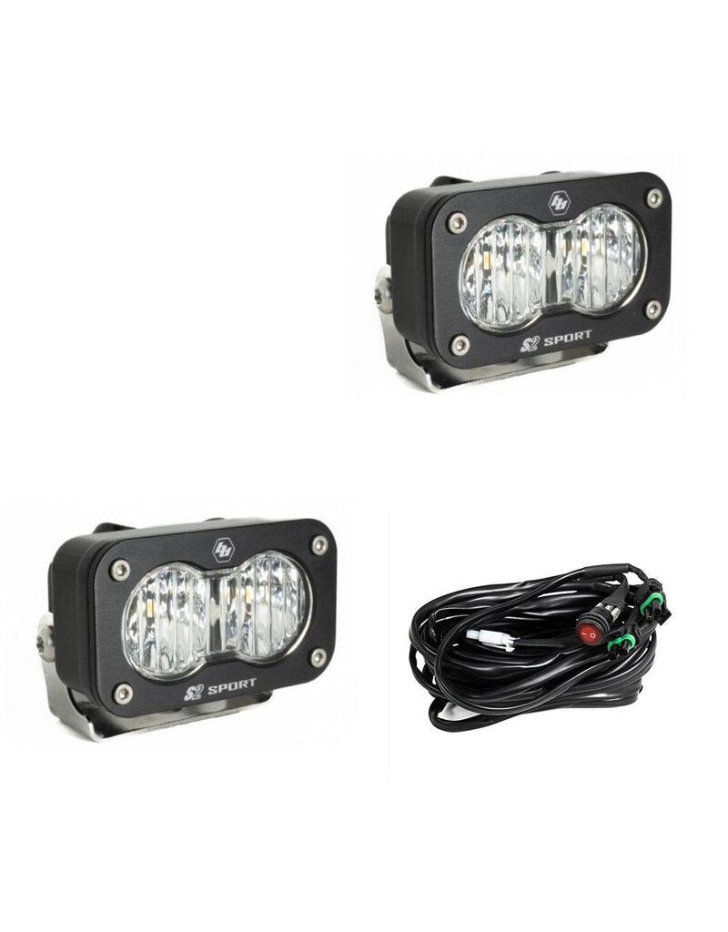 S2 Sport – Paire de projecteurs LED auxiliaires noirs – Universel, de BAJA DESIGNS