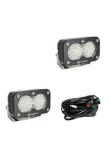 S2 Sport Black LED Auxiliary Light Pod Pair – Universal, by BAJA DESIGNS