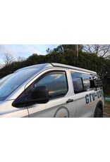 Rain/wind deflectors (pair) for Ford Transit Custom V710 (2024+) and VW T7 (2025+) , smoke gray