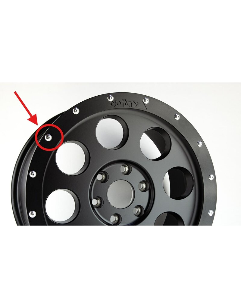 Replacement screw for the interchangeable ring on Delta Klassik B rims - silver