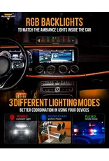 Auxbeam AS-R60  - 6 Gang RGB Slim Switch Panel, Toggle/ Momentary/ Pulsed Mode Supported