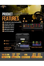 AUXBEAM AS-R60 Panneau de commutation RGB à 6 voies, modes bascule/momentané/pulsé pris en charge