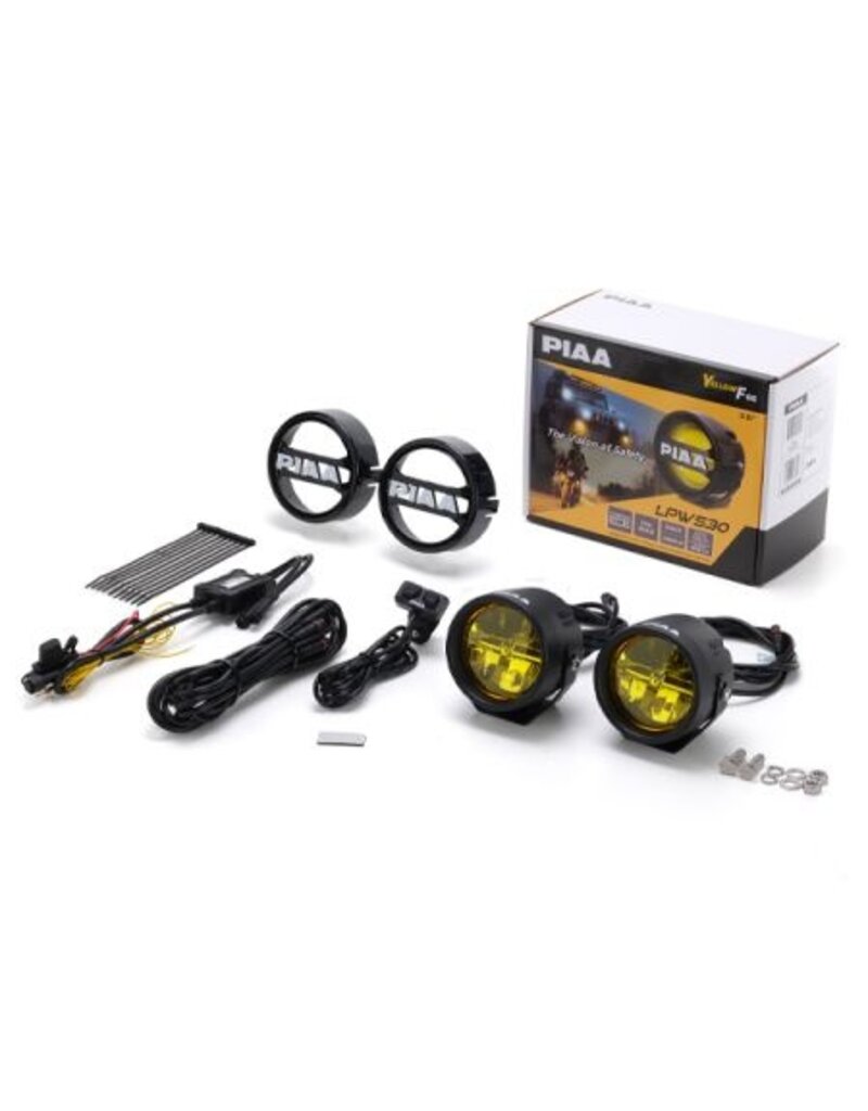 PIAA LPW530  4" LED Yellow Fog Light Kit – Wide Spread Beam – Set of 2