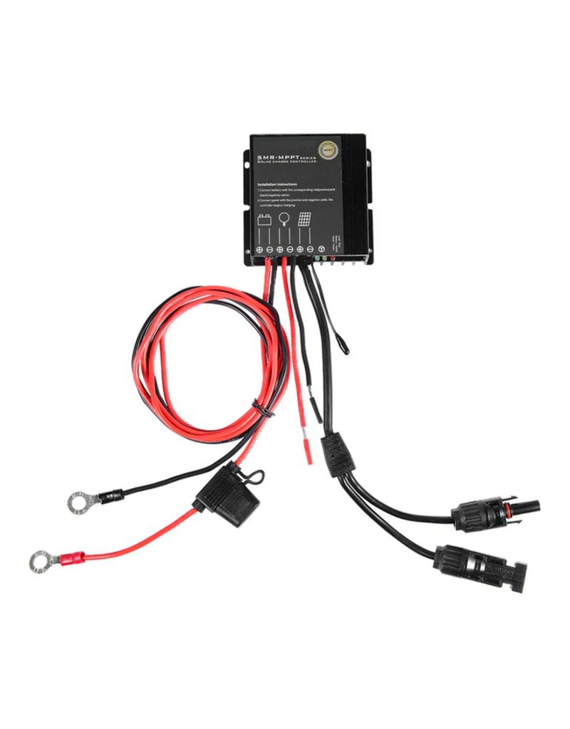 10A Waterproof MPPT solar regulator controller with battery clips and solar connectors, with bluetooth