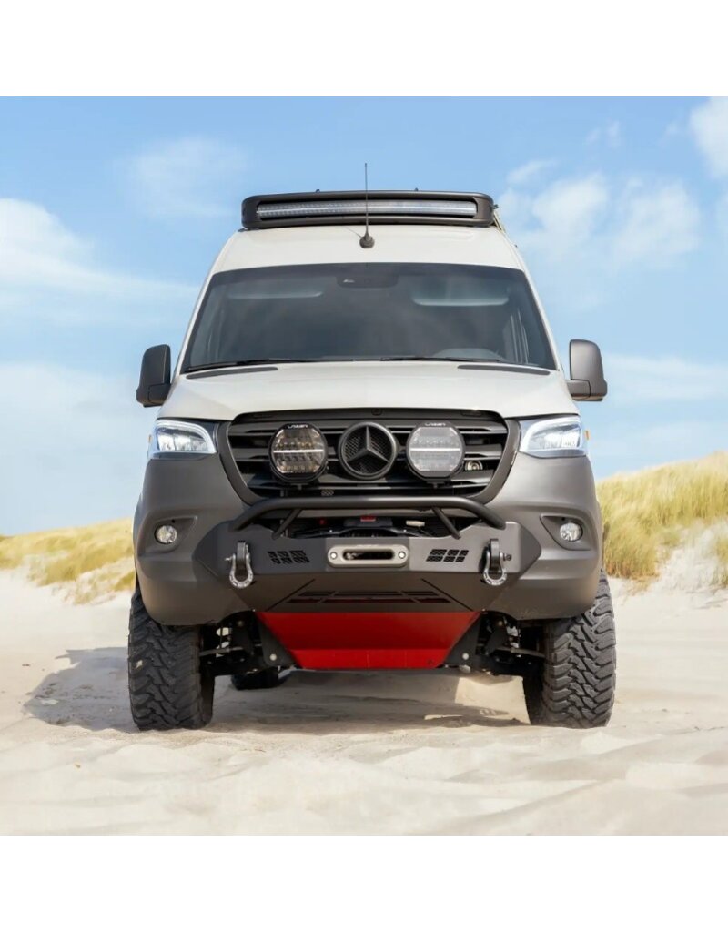 Motorschutzplatte zur Kombination mit der Sequoia-Windenstoßstange aus 6 mm Aluminium, für MB Sprinter 907 AWD 2022-aktuell