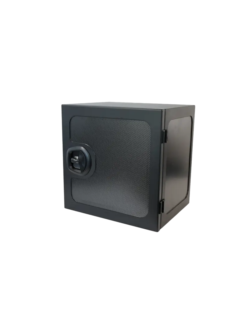 « Édition Weight Watchers » Grande boîte de rangement en fibre de carbone et aluminium, 50 x 40 x 60 cm