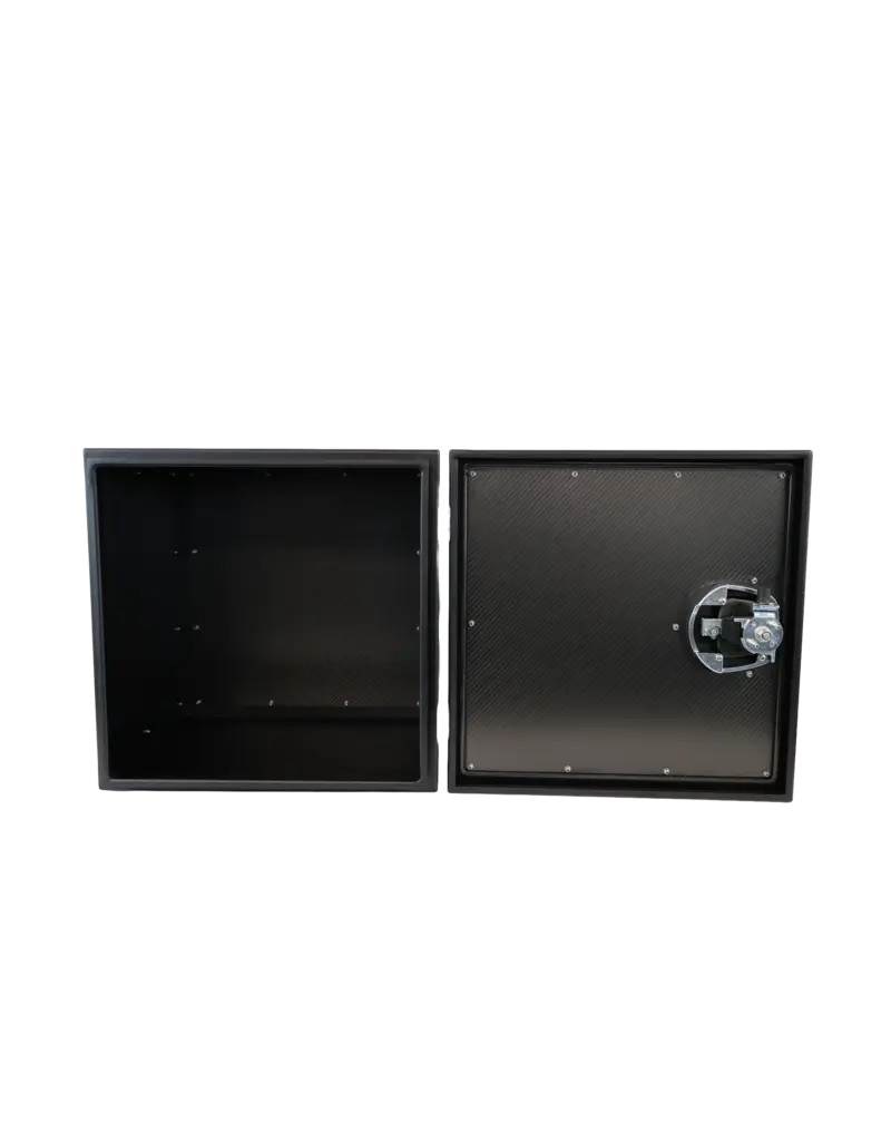 „Weight Watchers Edition“ – Große Aufbewahrungsbox aus Carbonfaser und Aluminium, 50 x 40 x 60 cm