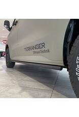 Schwellerschutzrohre (Rockslider), für Ford Transit / Tourneo Custom V710 & VW T7 -  L2 (langerRadstand) - schwarz, pulverbeschichtet von Terranger