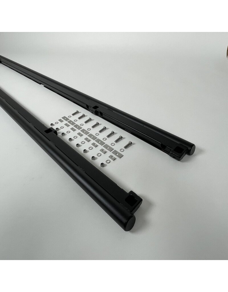 Schwellerschutzrohre (Rockslider), für Ford Transit / Tourneo Custom V710 & VW T7 -  L2 (langerRadstand) - schwarz, pulverbeschichtet von Terranger