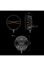 FOR9T DRAGON DRIVE LED FERNLICHT 7″ mit weißem /bernsteinfarbenem Positionslicht und Logolicht sowie Xperience power mode, von STRANDS LIGHTING