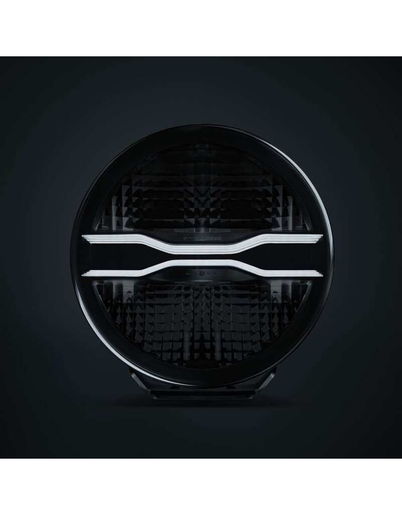 FOR9T DRAGON DRIVE phares LED longue portée 7″ avec feu de positionnement blanc /ambré , logo illuminé et mode de haute puissance Xperience power mode, de STRANDS LIGHTING