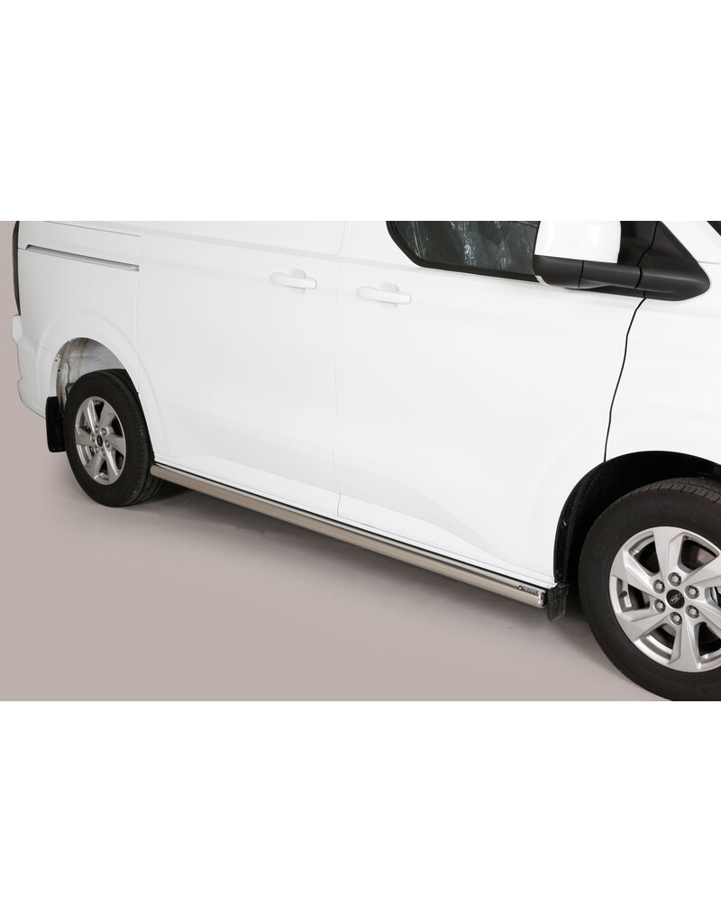 Schwellerrohre d=63 mm für Ford Transit / Tourneo Custom V710 ab Baujahr 11.23 und VW Transporter T7 2025+ mit kurzem und langem Radstand, poliert oder schwarz pulverbeschichtet