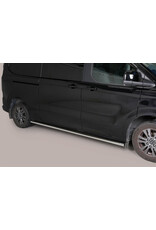 Barres de seuil d=63 mm pour Ford Transit / Tourneo Custom V710 à partir de 11/2023 et VW Transporter T7 2025+ à empattement court et long, polies ou thermolaquées en noir