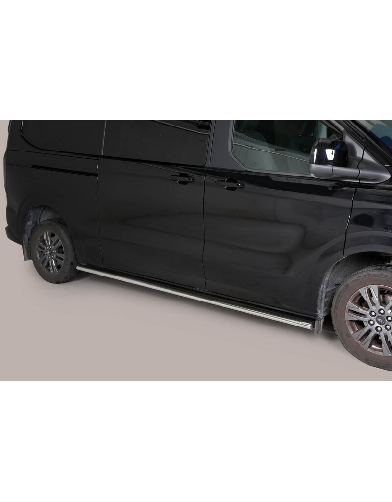 Schwellerrohre d=63 mm für Ford Transit / Tourneo Custom V710 ab Baujahr 11.23 und VW Transporter T7 2025+ mit kurzem und langem Radstand, poliert oder schwarz pulverbeschichtet