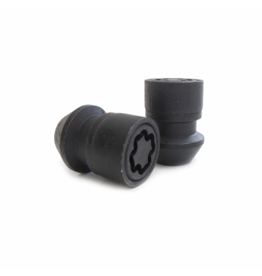 Satz Felgenschloßmuttern geschlossen (4 Stück) schwarz M14x1,5 für maximale Gewindelänge 34 mm Kegel 60° SW 19 bspw für Ford Transit , Ford Transit Custom+ VW T7 (V710) und andere Fahrzeuge