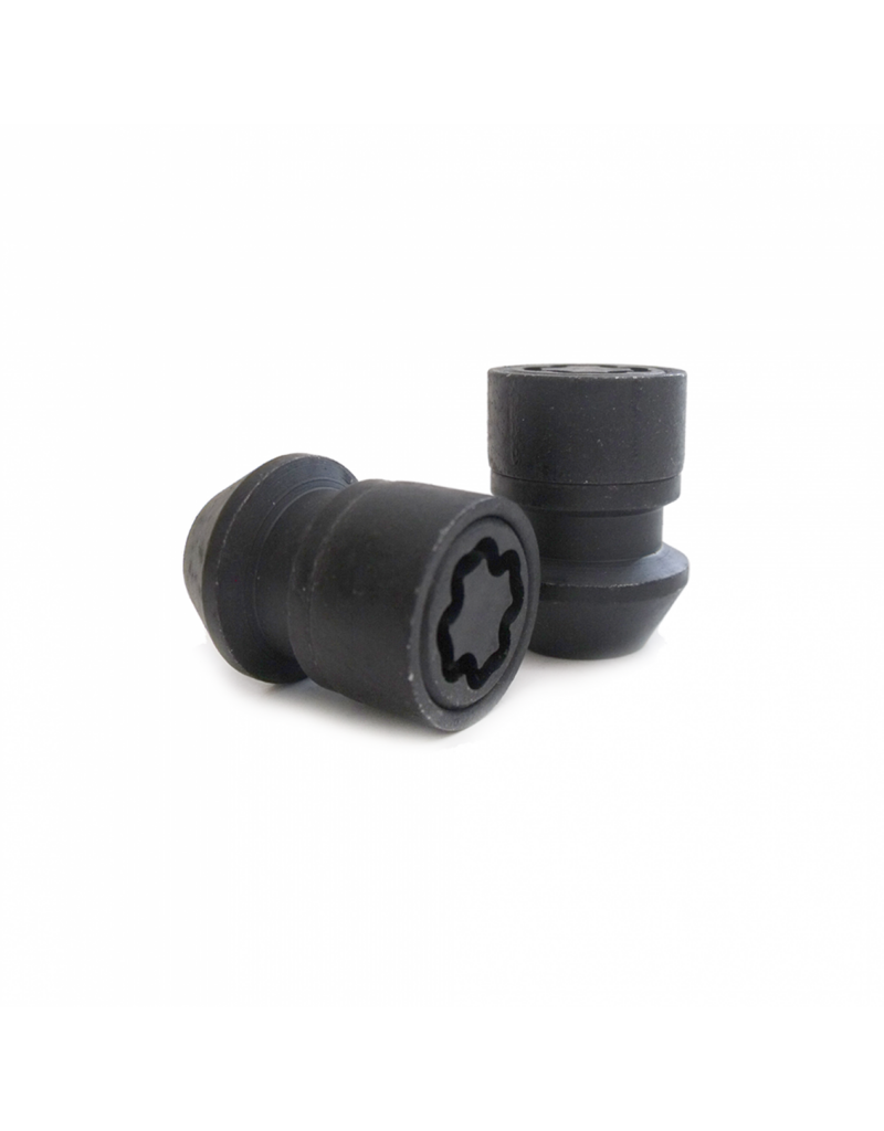 Jeu d'écrous antivol de jante (4 pièces), noir, M14x1,5, pour une longueur de filetage maximale de 34 mm, cône à 60°, SW 19, par exemple pour Ford Transit, Ford Transit Custom+, VW T7 (V710) et d'autres véhicules