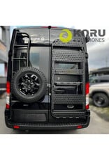 Universal rear-mounted carrier for FORD TRANSIT 2014+ with 180° hinges, passenger side