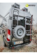 Porte-bagage arrière universel pour FORD TRANSIT 2014+ avec charnières à 180° sur porte arrière droite