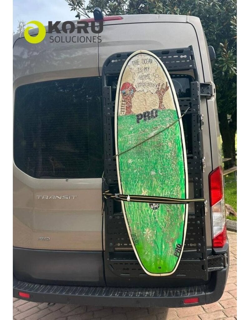 Porte-bagage arrière universel pour FORD TRANSIT 2014+ avec charnières à 180° sur porte arrière droite