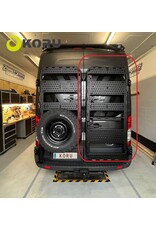 Porte-bagage arrière universel pour FORD TRANSIT 2014+ avec charnières à 180° sur porte arrière droite