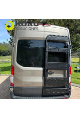 Porte-bagage arrière universel pour FORD TRANSIT 2014+ avec charnières à 180° sur porte arrière droite