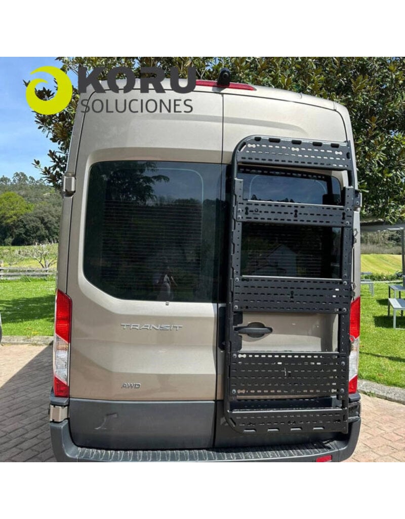 Universal rear-mounted carrier for FORD TRANSIT 2014+ with 180° hinges, passenger side