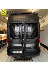 Universal rear-mounted carrier for FORD TRANSIT 2014+ with 180° hinges, passenger side
