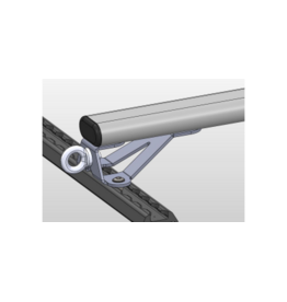 Pied de barres de toit H55 asymétrique en acier inoxydable noir