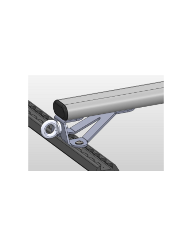 Roof rack foot H55, asymmetrical, black stainless steel