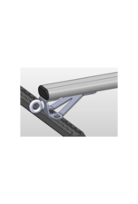 Roof rack foot H40, asymmetrical. Polished stainless steel