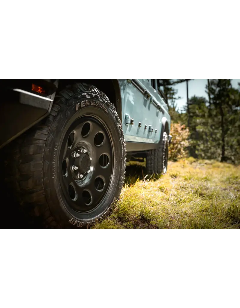 Dotz Outland 18 Zoll x 8.0 6/130 ET 45 CB 84,1 mm Off Road Stahlfelge in schwarz matt für Mercedes Sprinter 906 & 907
