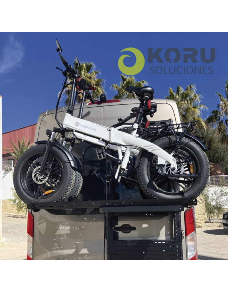 Porte-vélos rabattable pouvant accueillir jusqu'à 4 vélos, modèle ultra-résistant à monter sur le porte-bagages arrière universel de Koru